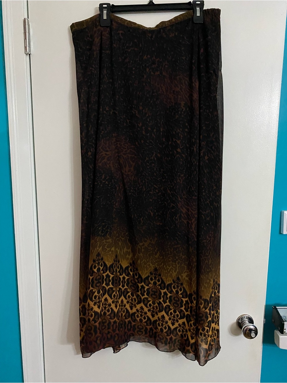 ONE WORLD Brown and Black Ombre Maxi Skirt